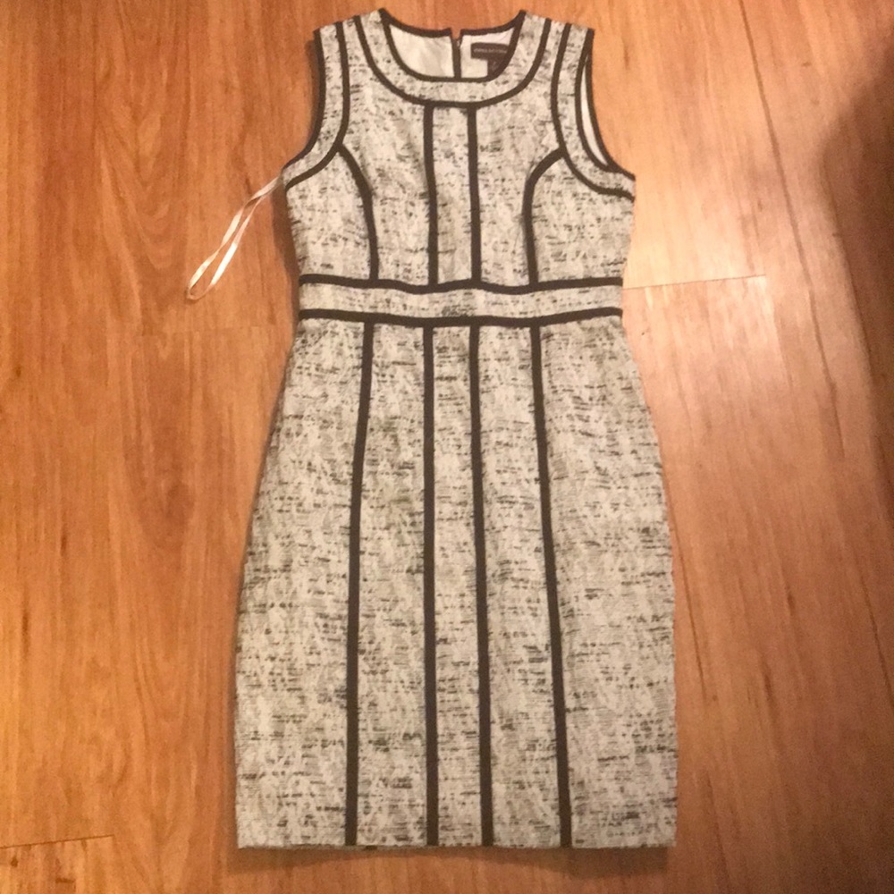 Black and white textured dress